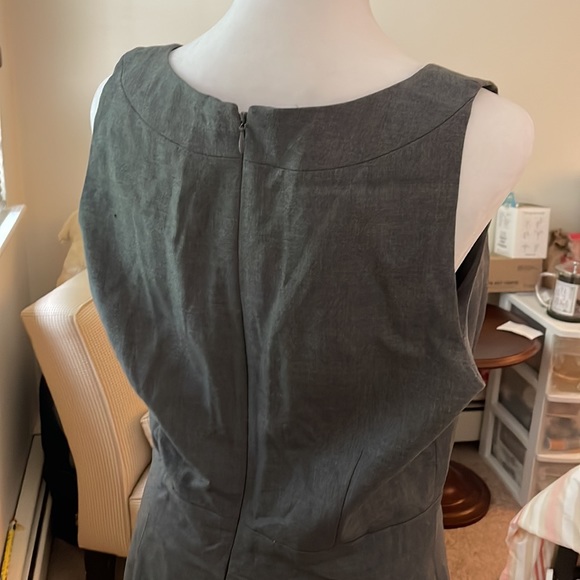 Grey JCrew suiting dress, sleeveless - Picture 3 of 4
